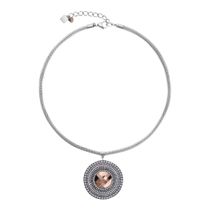 Coeur de Lion Halskette Amulett Swarovski® Kristalle & Edelstahl Mesh silber-hellblau 5068100720 in Ravensburg