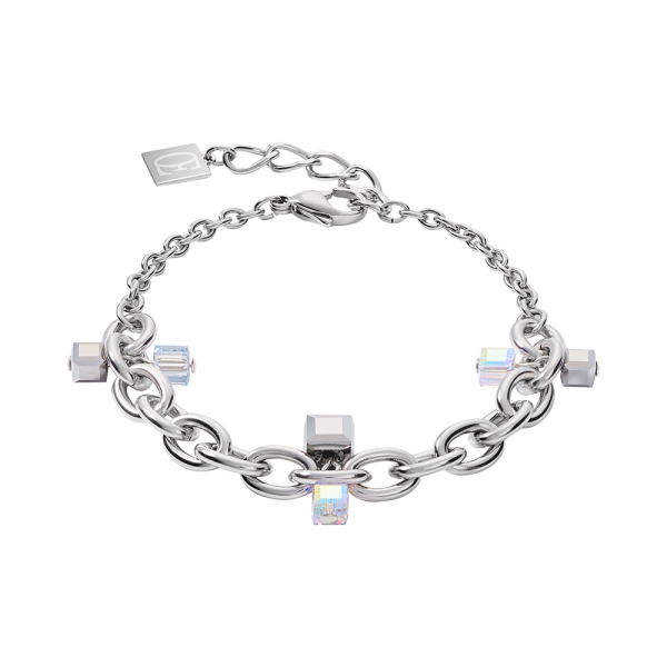 Coeur de Lion Armband casual & chunky chain Edelstahl & Swarovski® Kristalle silber-kristall 5063301817 in Ravensburg