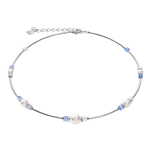 Coeur de Lion Halskette Crystal Pearls, Swarovski® Crystals & Edelstahl silber-hellblau 5046100720 in Ravensburg