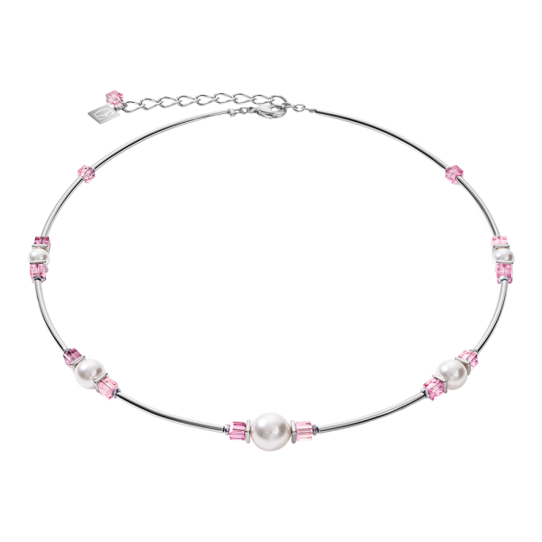 Coeur de Lion Halskette Crystal Pearls, Swarovski® Crystals & Edelstahl silber-rosa 5046101900 in Ravensburg