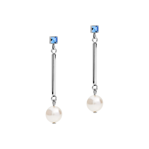 Coeur de Lion Ohrringe Crystal Pearls, Swarovski® Crystals & Edelstahl silber-hellblau 5046210720 in Ravensburg