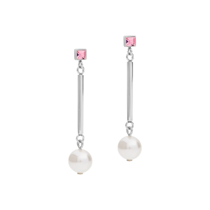 Coeur de Lion Ohrringe Crystal Pearls, Swarovski® Crystals & Edelstahl silber-rosa 5046211900 in Ravensburg