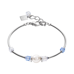 Coeur de Lion Armband Crystal Pearls, Swarovski® Crystals & Edelstahl silber-hellblau 5046300720 in Ravensburg