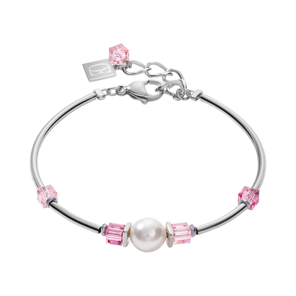 Coeur de Lion Armband Crystal Pearls, Swarovski® Crystals & Edelstahl silber-rosa 5046301900 in Ravensburg
