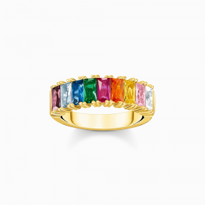 Thomas Sabo Rainbow Heritage Ring bunte Steine gold TR2404-996-7 in Ravensburg
