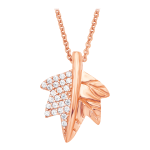 Amor Rosévergoldete Schmuckstücke Halskette mit Blatt-Anhänger AMR-2019180 in Ravensburg