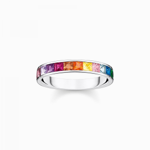 Thomas Sabo Rainbow Heritage Ring bunte Steine silber TR2403-477-7 in Ravensburg