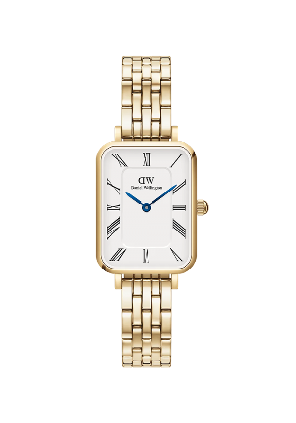 Daniel Wellington Quadro Quadro Roman Numerals 5-Link Gold DW00100688 in Ravensburg