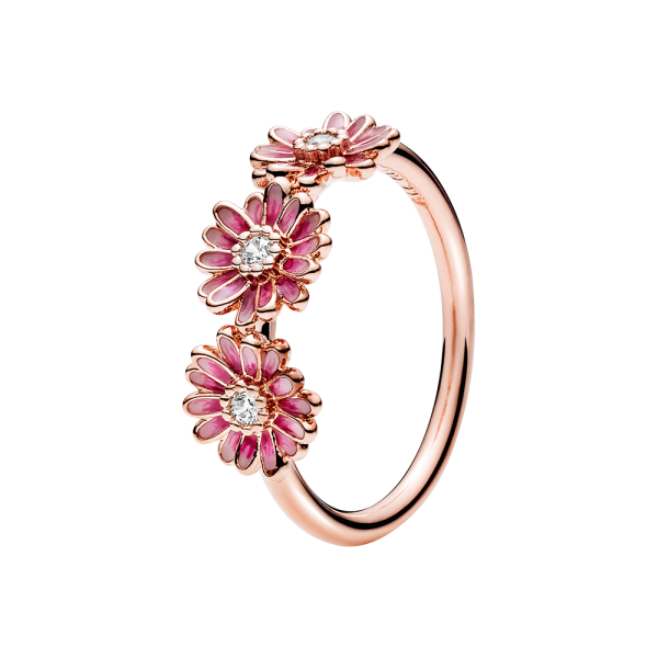 Pandora Ring Gänseblümchen-Trio Emaille mit Cubic Zirkonia 188792C01 in Ravensburg