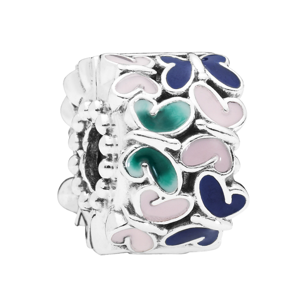 Pandora Clip Charm mit grüner, blauer und pinker Emaille 797863ENMX in Ravensburg