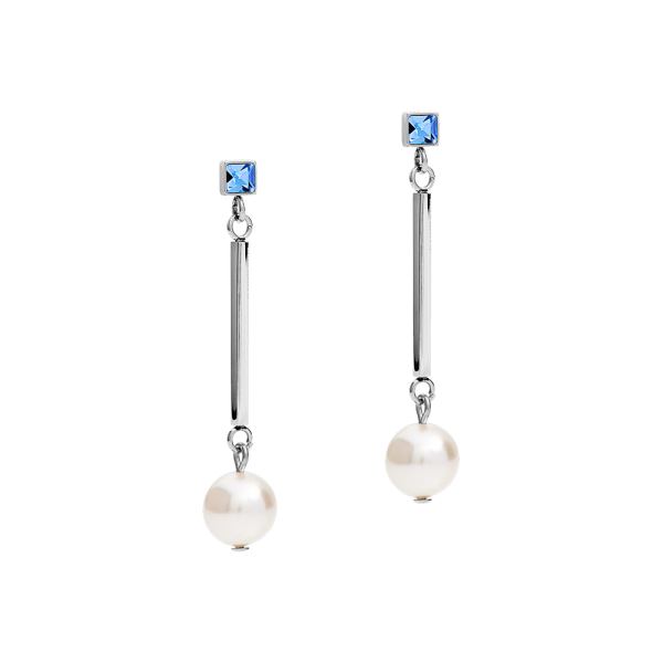 Coeur de Lion Ohrringe Crystal Pearls, Swarovski® Crystals & Edelstahl silber-hellblau 5046210720 in Ravensburg