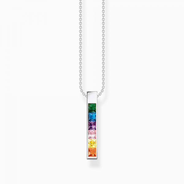 Thomas Sabo Rainbow Heritage Kette mit bunten Steinen Silber KE2113-166-7 in Ravensburg