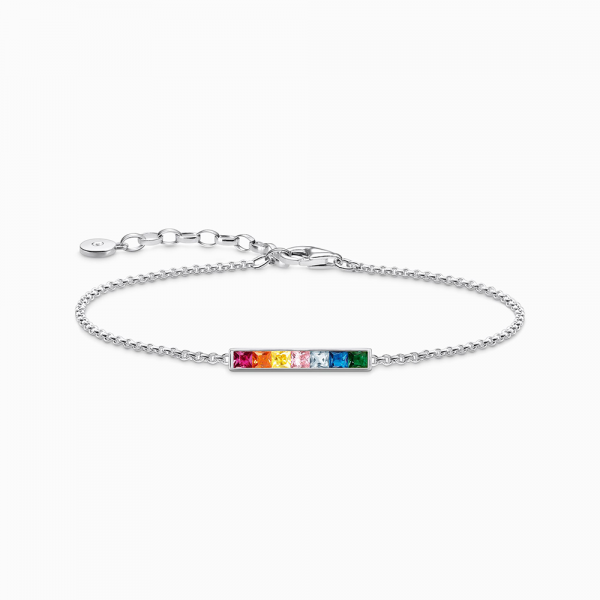 Thomas Sabo Rainbow Heritage Armband bunte Steine silber A2068-477-7 in Ravensburg