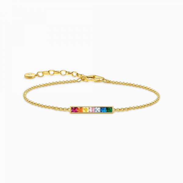 Thomas Sabo Rainbow Heritage Armband bunte Steine gold A2068-996-7 in Ravensburg