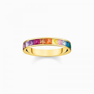 Thomas Sabo Rainbow Heritage Ring bunte Steine gold TR2403-996-7 in Ravensburg