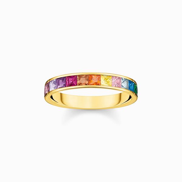 Thomas Sabo Rainbow Heritage Ring bunte Steine gold TR2403-996-7 in Ravensburg