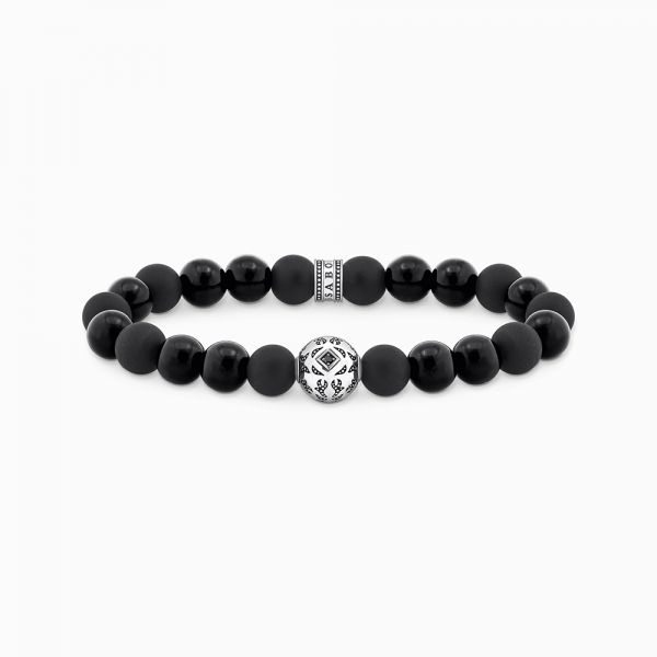 Thomas Sabo Sterling Silver Beads-Armband aus Obsidian Silber geschwärzt A2145-705-11 in Ravensburg