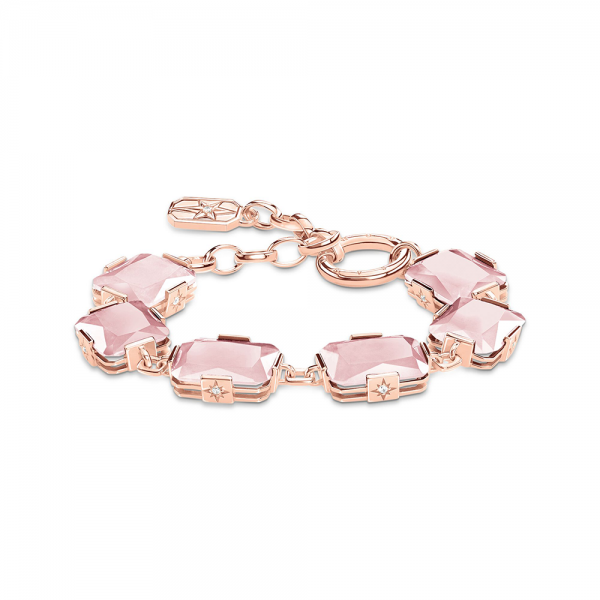 Thomas Sabo Sparkling Heitage Armband große rosa Steine A1911-417-9 in Ravensburg