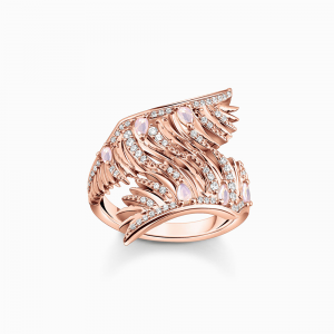 Thomas Sabo Rising Phoenix Ring Phönix-Flügel mit rosa Steinen roségold TR2409-323-9 in Ravensburg