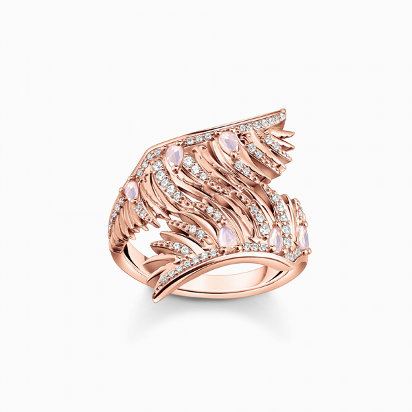 Thomas Sabo Rising Phoenix Ring Phönix-Flügel mit rosa Steinen roségold TR2409-323-9 in Ravensburg