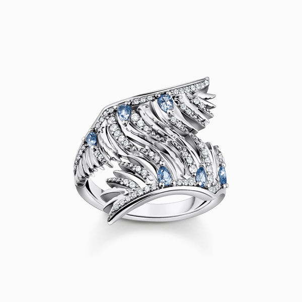 Thomas Sabo Rising Phoenix Ring Phönix-Flügel mit blauen Steinen silber TR2409-644-1 in Ravensburg