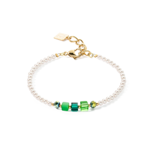 Coeur de Lion Armband Princess Pearls & Cubes gold-grün 4566300500 in Ravensburg
