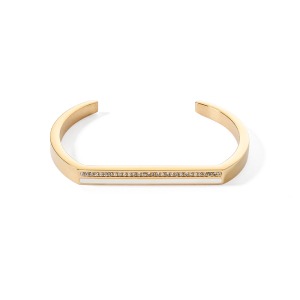 Coeur de Lion Armreif Cuff Square Stripes gold-weiß 013332141616 in Ravensburg