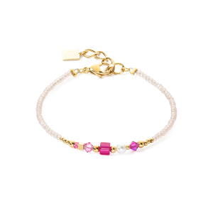 Coeur de Lion Armband Square Stripes gold-magenta 4355300416 in Ravensburg