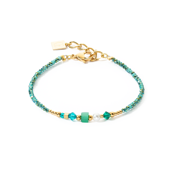 Coeur de Lion Armband Square Stripes gold-grün 4355300516 in Ravensburg