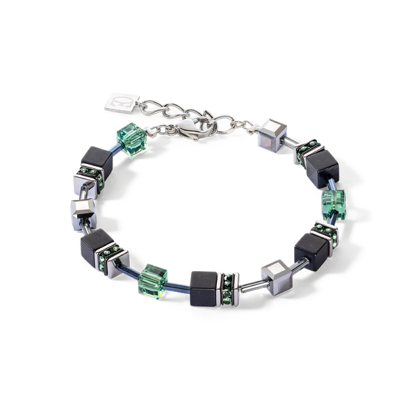 Coeur de Lion GeoCUBE® GeoCUBE® Iconic Precious Onyx Armband silber-salbeigrün 4018300532 in Ravensburg