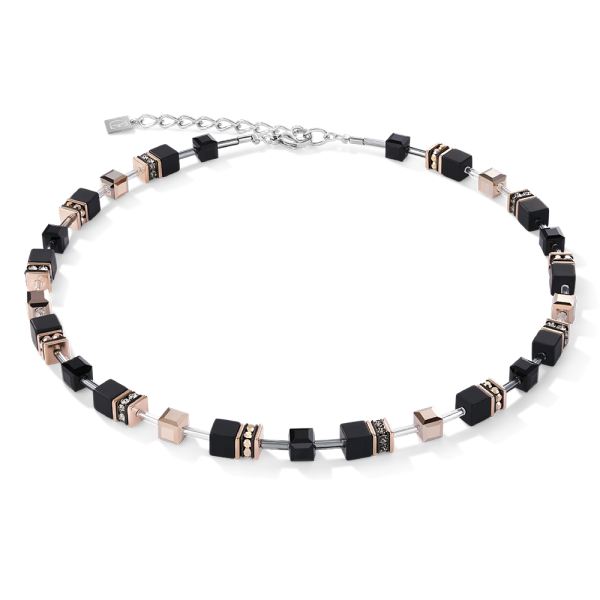Coeur de Lion GeoCUBE® GeoCUBE® Halskette Onxy schwarz-roségold 4018101300 in Ravensburg