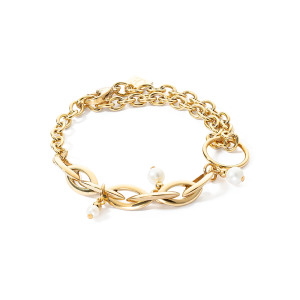 Coeur de Lion Armband Y Navette Süßwasserperlen gold 1119301416 in Ravensburg