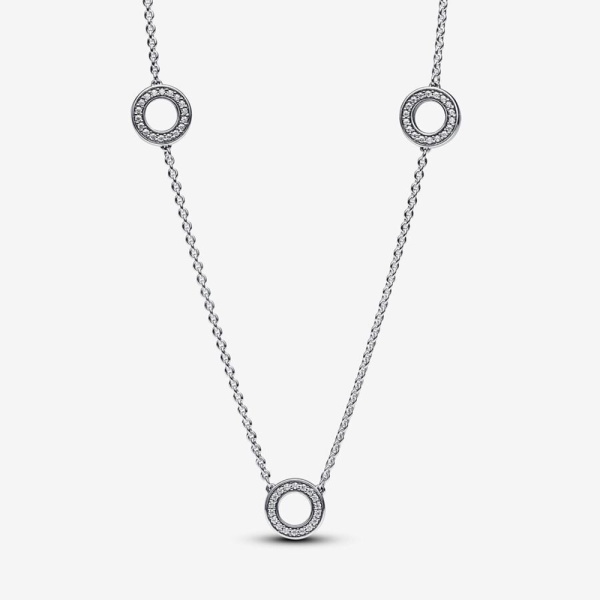 Pandora Signature Pavé Kreise Halskette 393162C01-50 in Ravensburg
