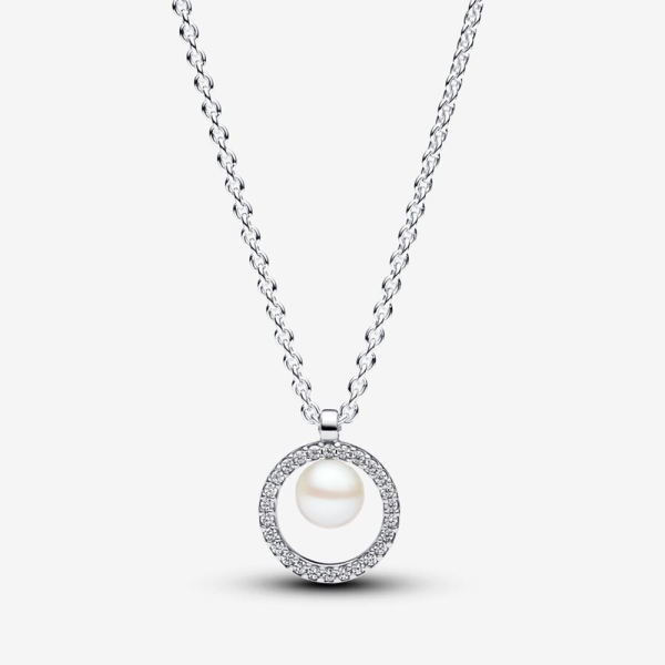 Pandora Timeless Behandelte Süßwasserzuchtperle & Pavé Collier-Halskette 393165C01-45 in Ravensburg
