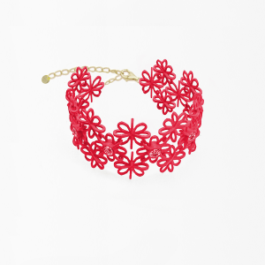 FABNORA Fabnora Lace Armband vergoldet Deep Red / Light Siam FL6BL-3RDR in Ravensburg