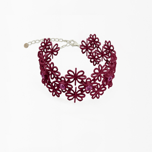 FABNORA Fabnora Lace Armband 925 Silber Bordeaux Red / Iris FL1BL-3RBR in Ravensburg