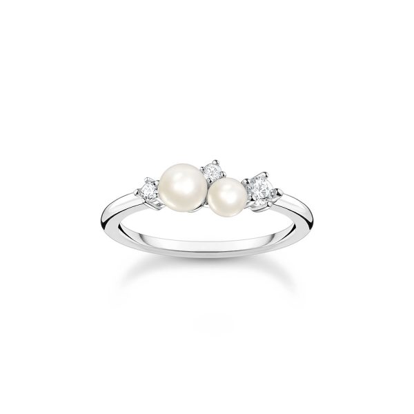 Thomas Sabo True Romance Ring Perlen mit weißen Steinen silber TR2368-167-14 in Ravensburg