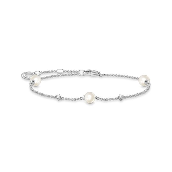Thomas Sabo True Romance Armband Perlen mit weißen Steinen silber A2038-167-14 in Ravensburg