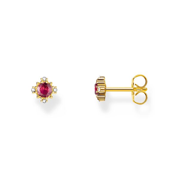 Thomas Sabo True Romance Ohrstecker Vintage mit rotem Stein vergoldet H2311-995-10 in Ravensburg