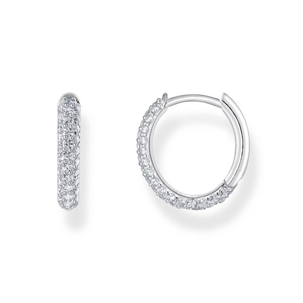 Thomas Sabo True Romance Creolen mit weißem Zirkonia-Pavé Silber CR730-051-14 in Ravensburg