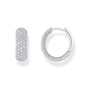 Thomas Sabo True Romance Creolen mit weißem Zirkonia-Pavé Silber CR731-051-14 in Ravensburg