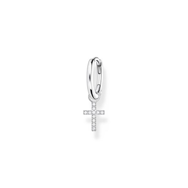 Thomas Sabo True Romance Einzel Creole mit Kreuz Anhänger silber CR709-051-14 in Ravensburg