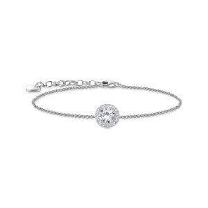 Thomas Sabo Essentials Armband mit Halo-Anhänger und weißen Steinen Silber A2166-051-14 in Ravensburg