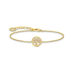 Thomas Sabo Essentials Armband mit Tree-of-Love-Anhänger und weißer Emaille vergoldet A2160-427-39 in Ravensburg