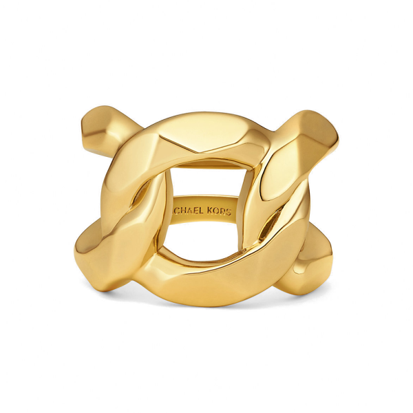 Michael Kors Ring aus Messing mit Edelmetallbeschichtung im Panzerkettendesign MKJ836100 in Ravensburg