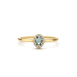 Blush Ring 585er Gelbgold mit blauem Topas 1258YLB in Ravensburg