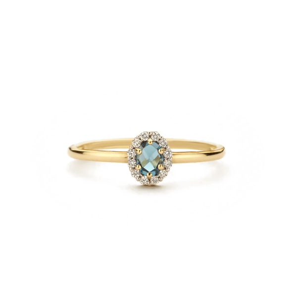 Blush Ring 585er Gelbgold mit blauem Topas 1258YLB in Ravensburg