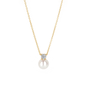Blush Halskette 585er Gelbgold mit Perle und Zirkonia 3163YPW in Ravensburg