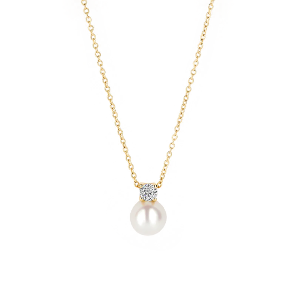 Blush Halskette 585er Gelbgold mit Perle und Zirkonia 3163YPW in Ravensburg