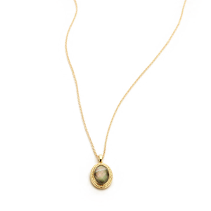 Blush Halskette 585er Gelbgold mit schwarzem Perlmutt Doublette mit Bergkristall 3169YBQ in Ravensburg
